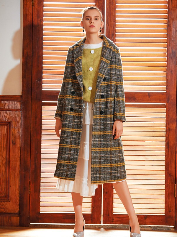 EI.女装2022秋冬季黑色大衣