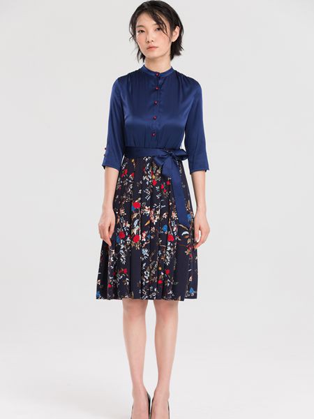 秦艺女装2023春夏季黑色半身裙