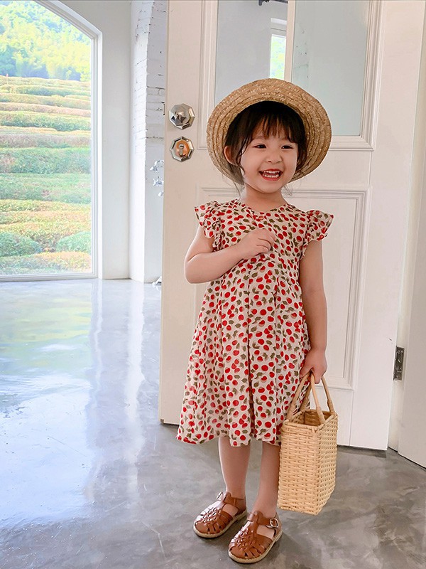 爱尚哆哆咪童装2023春夏季粉色连衣裙