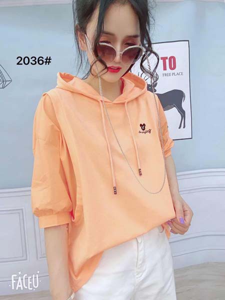 独外2023春夏季橙色卫衣