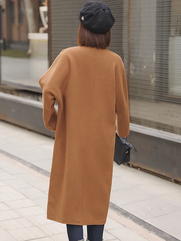 氏伽女装2022秋冬季驼色大衣