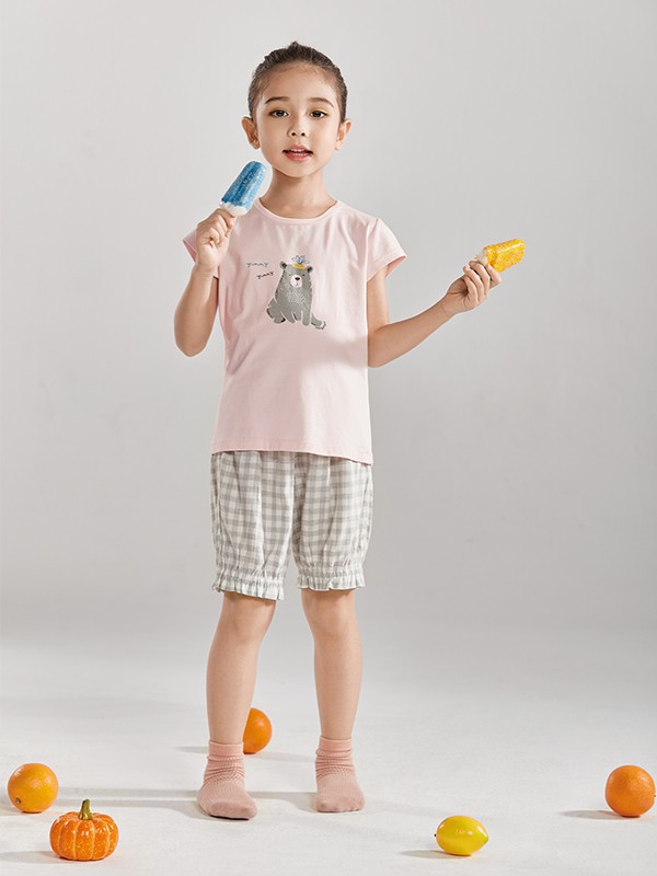 小秋鹿2022秋冬季米色家居服