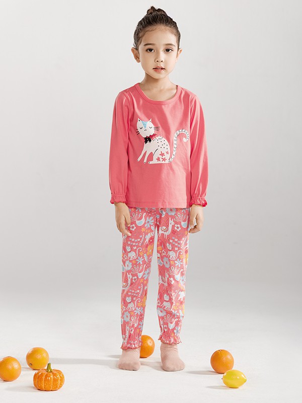 小秋鹿2022秋冬季粉色家居服