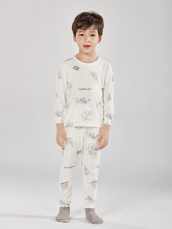 小秋鹿内衣2022秋冬季白色家居服