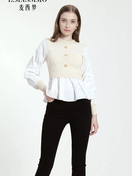 麦西梦女装2023春夏季黑色背心