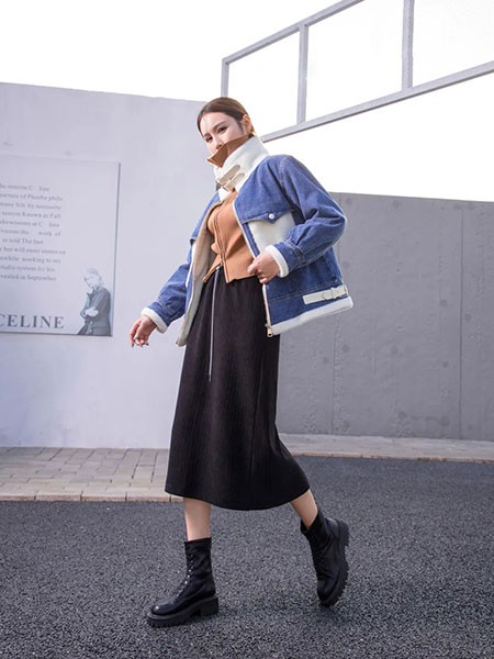 美丽穿女装2022秋冬季黑色长裙