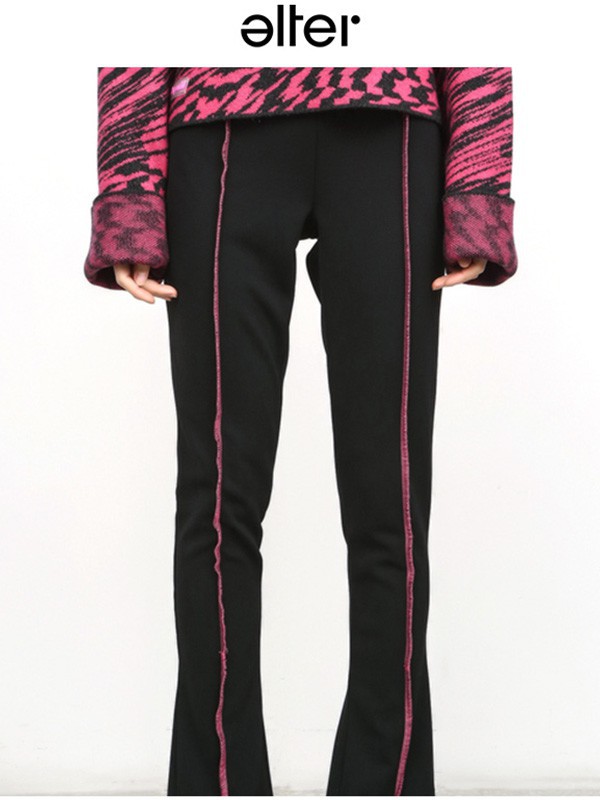 Alter女装2022秋冬季黑色长裤
