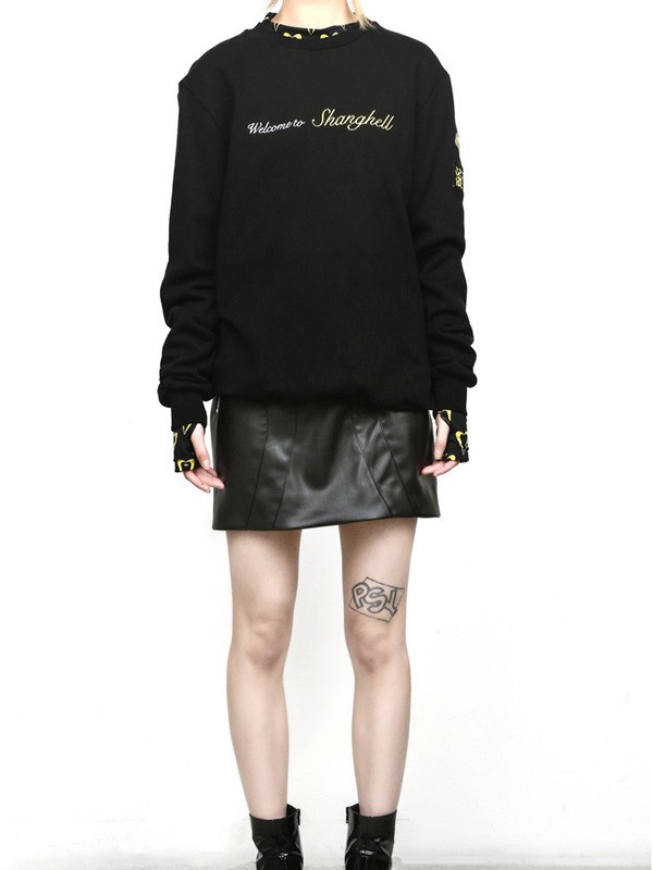 Alter女装2022秋冬季黑色T恤