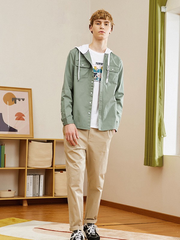 A21休闲装2023春夏季卡其色长裤