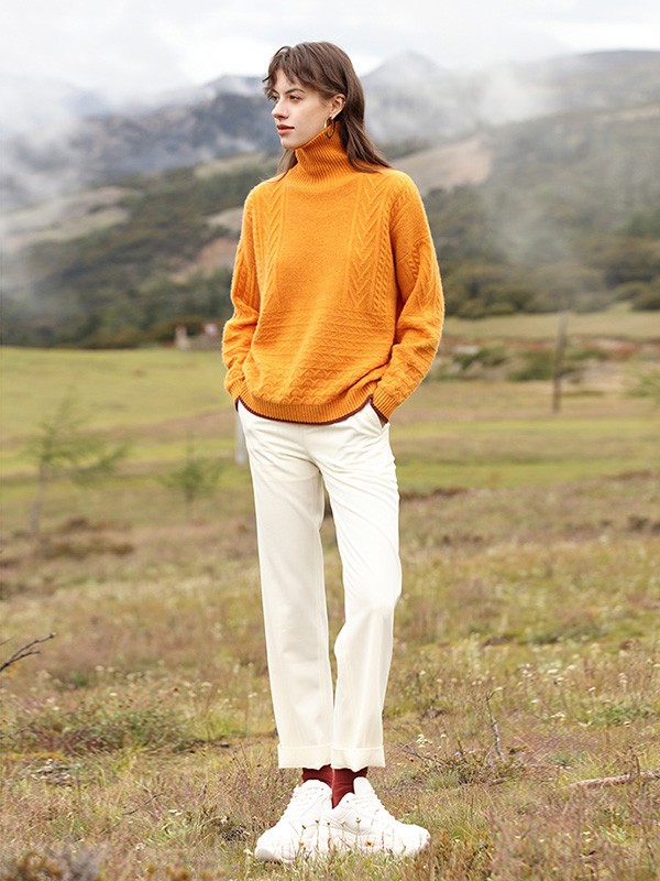 皮皮狗女装2022秋冬季白色长裤