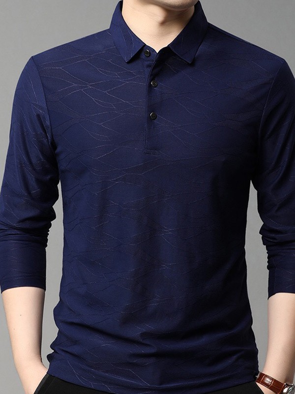 红都2022秋冬季藏蓝色polo衫