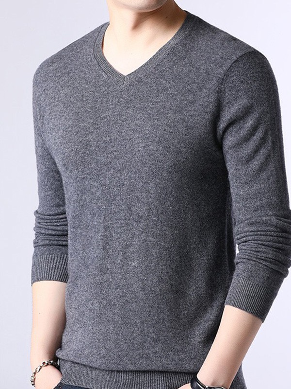 红都男装2022秋冬季灰色针织衫