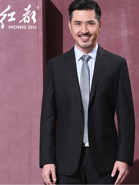 红都男装2022秋冬季黑色西装