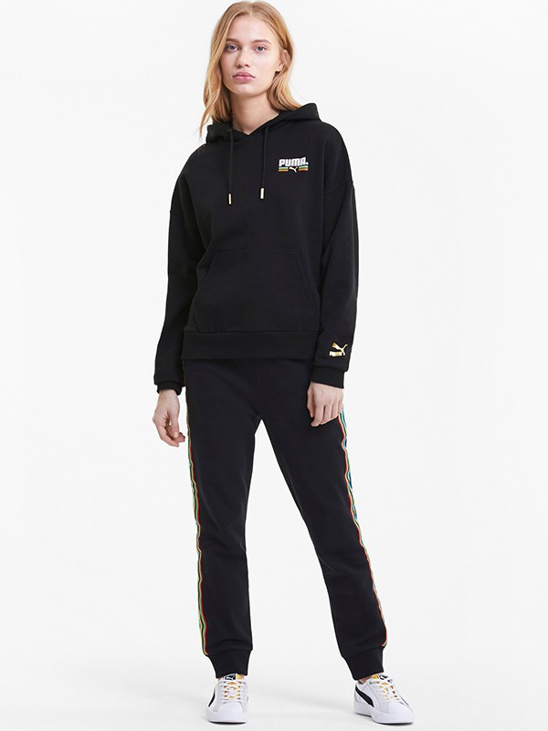 彪马运动装2022秋冬季黑色卫衣