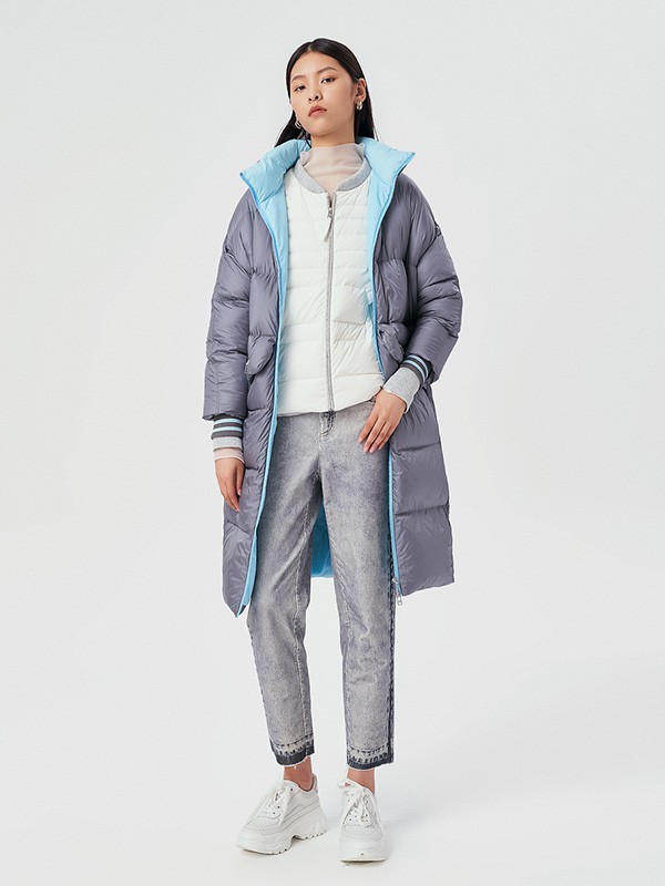 十二篮女装2022秋冬季灰色长裤