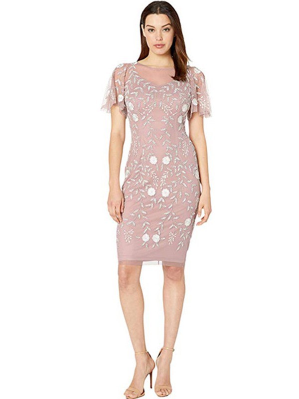 安妮克莱因女装2023春夏季粉色连衣裙