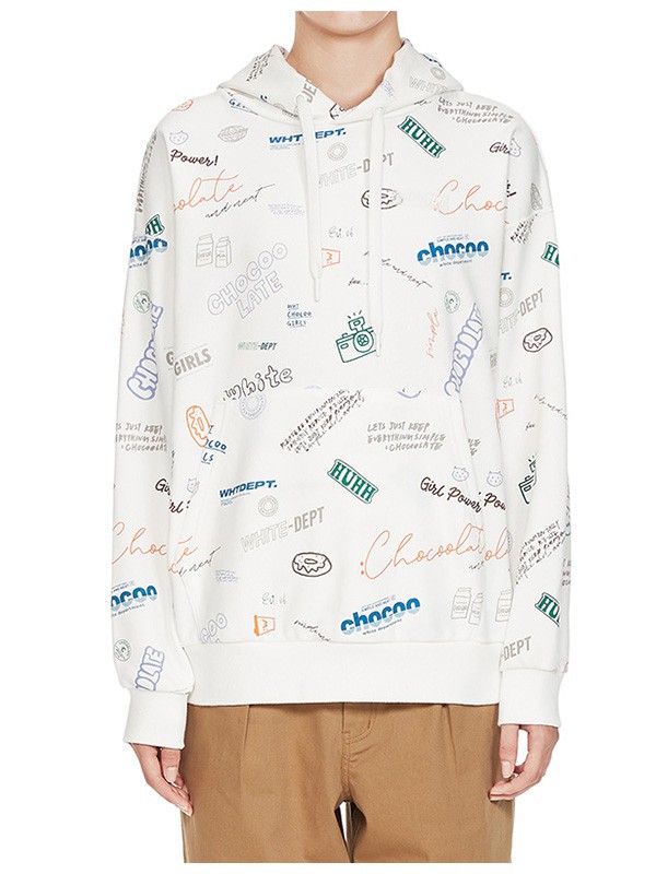 chocoolate女装2022秋冬季白色卫衣