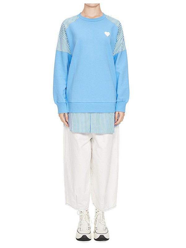 chocoolate女装2022秋冬季蓝色T恤