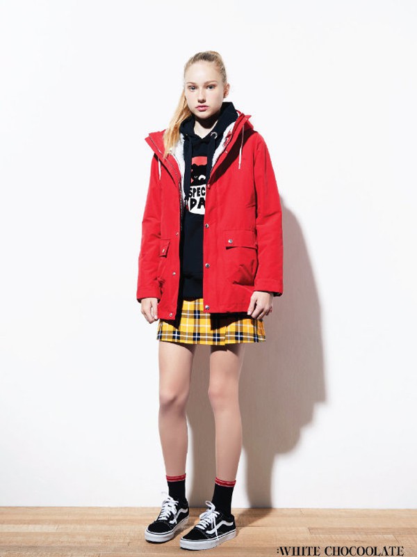 chocoolate女装2022秋冬季黄色短裙