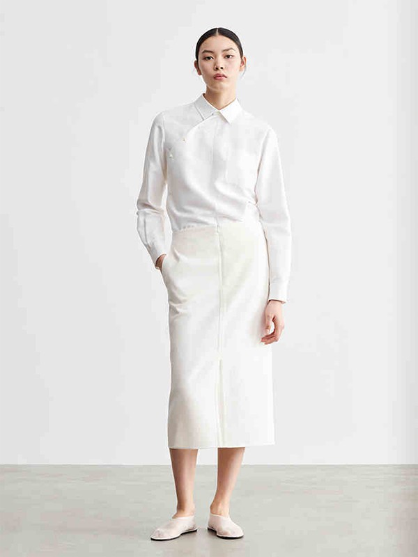 msmin2022秋冬季白色包臀裙