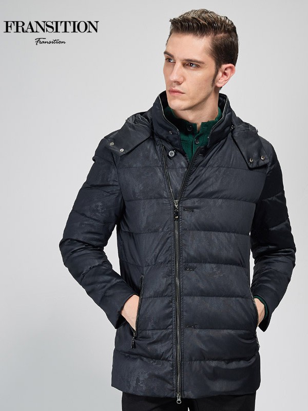 法蘭·诗顿男装2022秋冬季黑色棉服