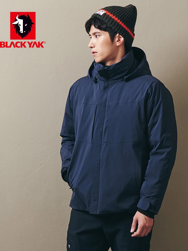 布来亚克女装2022秋冬季藏蓝色冲锋衣