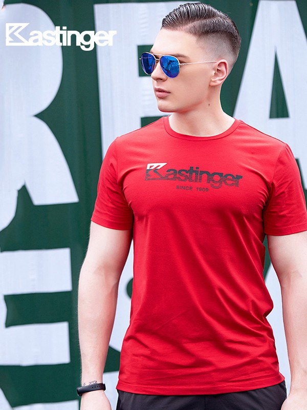 卡斯汀格运动装2023春夏季灰色T恤