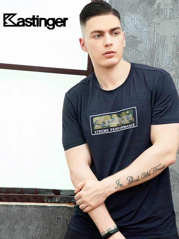 卡斯汀格运动装2023春夏季黑色T恤