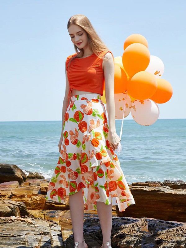 李爱木子女装2023春夏季白色长裙