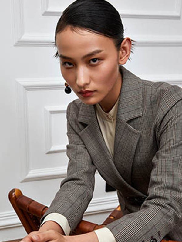 慕歌2022秋冬季灰色西装