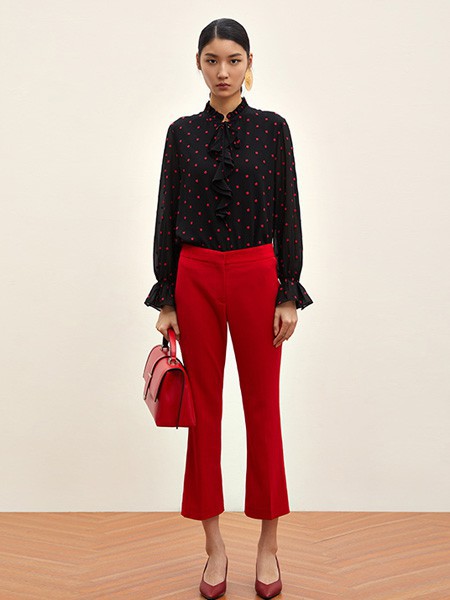 慕歌2022秋冬季黑色衬衫