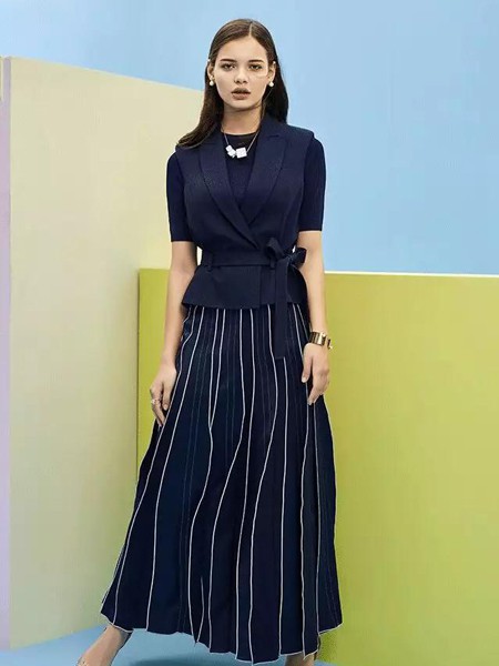 TRANDS女装2022秋冬季黑色长裙