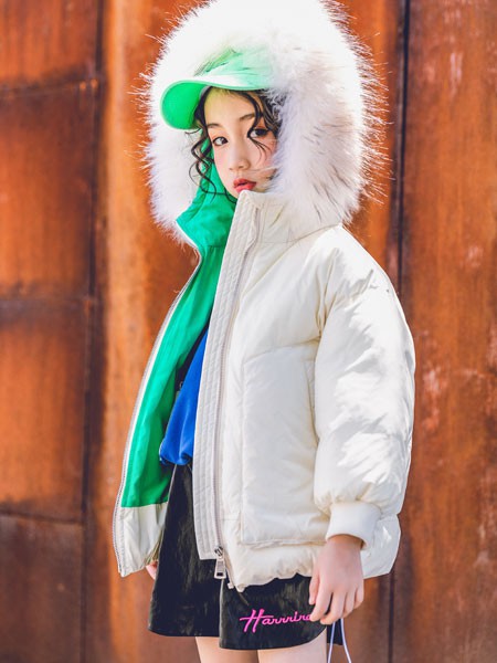 韩米娜童装2022秋冬季白色棉服