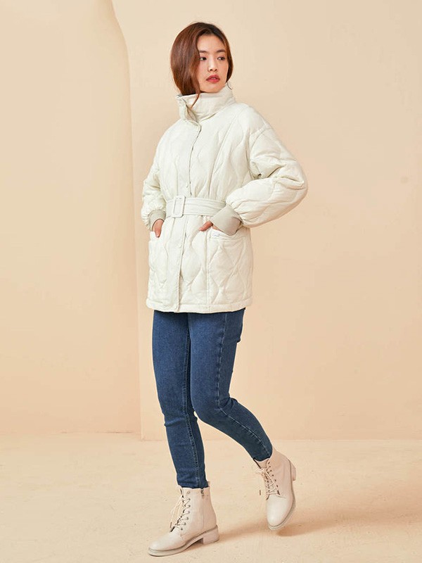 E·LAND女装2022秋冬季藏蓝色长裤