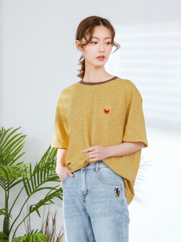 ISSUE亦抒女装2023春夏季黄色T恤