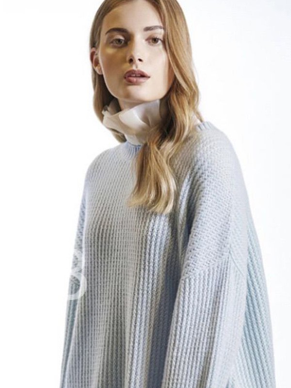 鹿邦女装2022秋冬季灰色毛衣