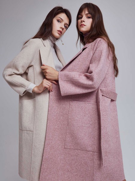 Cyncia辛西娅女装2022秋冬季粉色大衣
