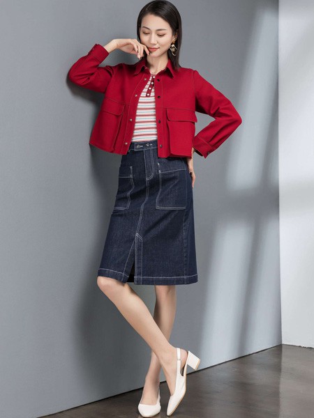 预瑄女装2022秋冬季黑色半身裙