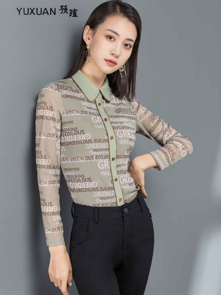 预瑄女装2022秋冬季灰色衬衫