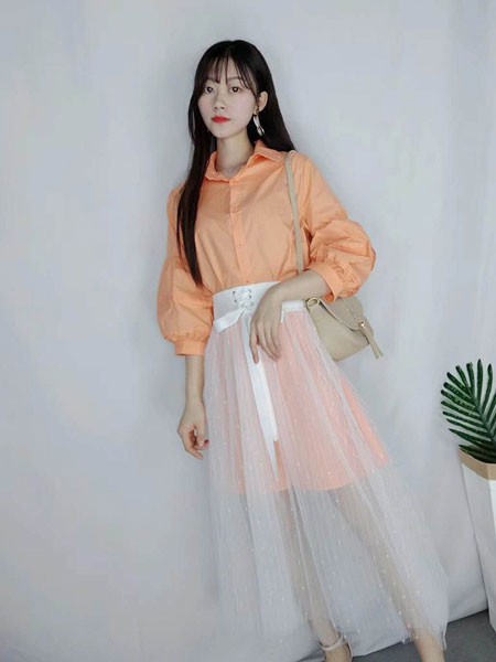 裳舍2022春夏季橙色衬衫