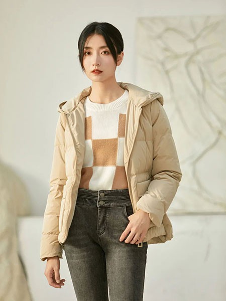 蓝珣女装2022秋冬季白色毛衣