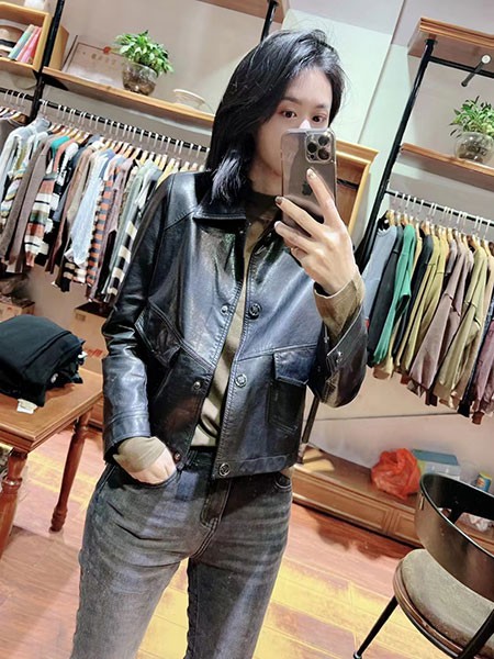 荙诗佳女装2022秋冬季灰色长裤