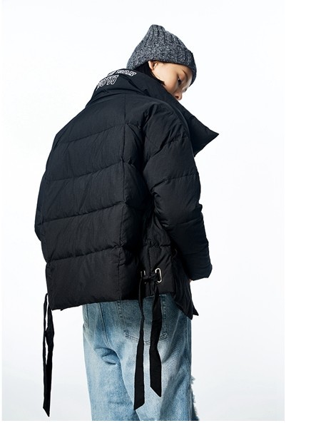 芭芭利亚babaliya女装2022秋冬季蓝色阔腿裤