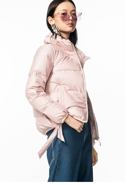 芭芭利亚babaliya女装2022秋冬季粉色棉服