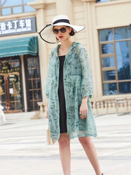 胖美无限2023春夏季绿色衬衫