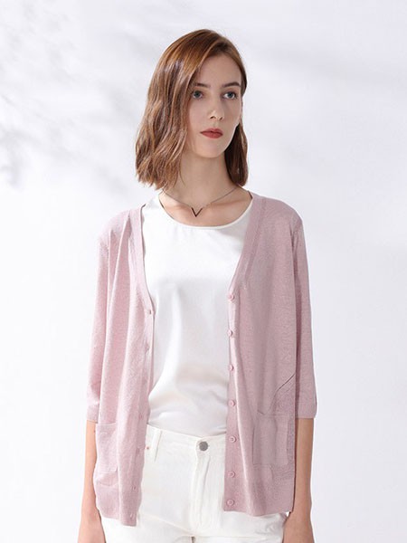 科蒙博卡女装2023春夏季白色T恤