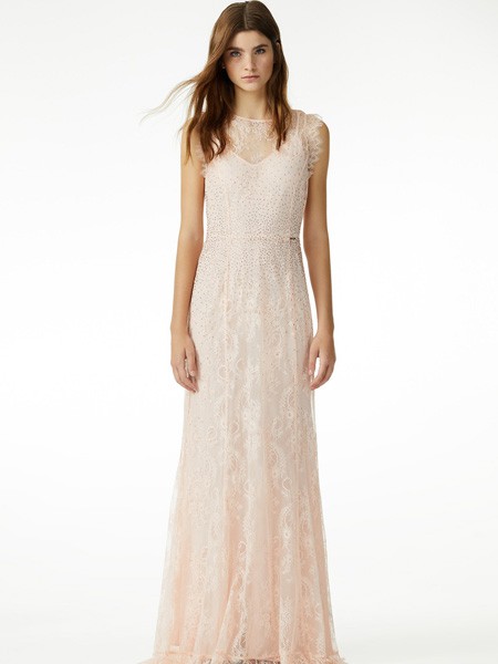 瑠久LIU.JO女装2023春夏季白色连衣裙