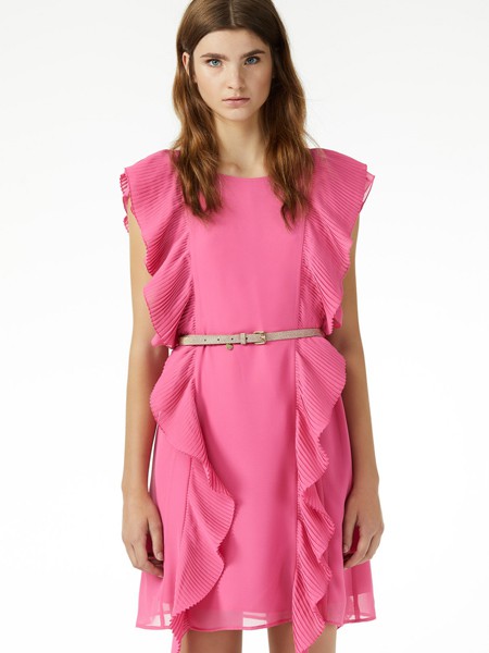 瑠久LIU.JO女装2023春夏季粉色连衣裙