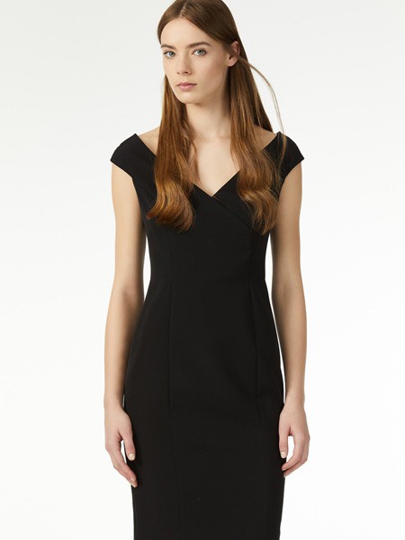 瑠久LIU.JO女装2023春夏季黑色连衣裙