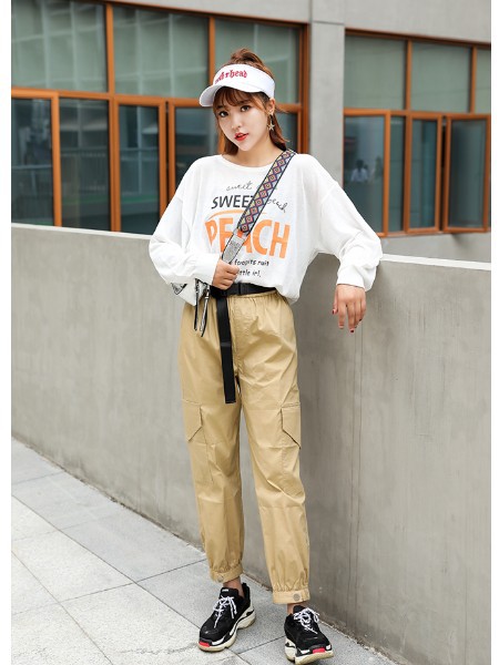 爱町女装2022秋冬季白色T恤